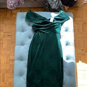 Akira green velvet dress